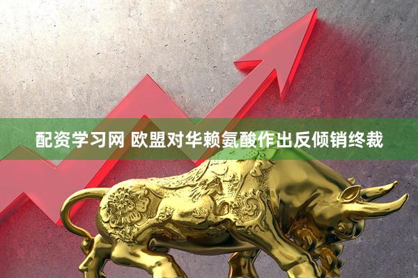 配资学习网 欧盟对华赖氨酸作出反倾销终裁